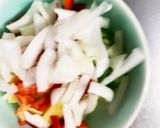 じゃがいもひき肉のレンジだけ青椒肉絲丼作り方1写真