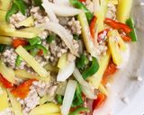 じゃがいもひき肉のレンジだけ青椒肉絲丼作り方8写真