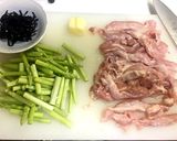 意外な美味！アスパラとせせりの昆布炒め作り方1写真
