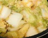 白菜たっぷりの鶏肉スキヤキ風煮込み作り方3写真
