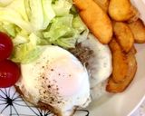 ロコモコ丼♪市販冷凍ハンバーグを使って♪作り方8写真