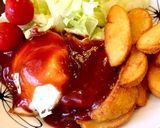 ロコモコ丼♪市販冷凍ハンバーグを使って♪作り方9写真
