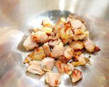きのことチキンの和風クリームパスタ作り方3写真