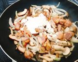 きのことチキンの和風クリームパスタ作り方7写真