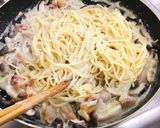 きのことチキンの和風クリームパスタ作り方10写真