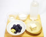 ピオーネと白玉豆腐のポンチ作り方1写真