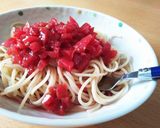 冷製トマトパスタのタレ!ぽん酢で‼作置き作り方4写真