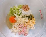 離乳食☆ゆでうどんで手掴みお好み焼き♬作り方1写真