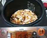 しめじとごぼうの焼き肉のたれ炊き込みご飯作り方3写真