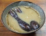 滋賀の泥亀汁（茄子の味噌汁風）作り方2写真