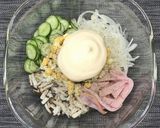簡単☆乾燥こんにゃくパスタでスパサラダ作り方8写真