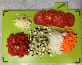 カレー粉で！夏野菜とエビのパエリア作り方1写真