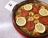 カレー粉で！夏野菜とエビのパエリア作り方10写真