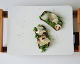 ガーリックライ麦パンのオープンサンド作り方3写真