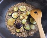 茄子の肉味噌パスタ作り方3写真