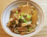 夕飯！ 炒り豆腐 ほっけ焼き作り方1写真