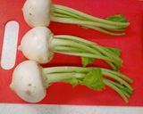カブとキュウリとトマトのサラダ作り方1写真