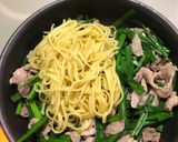 ニラと豚こまのオイスターポン酢焼きそば作り方10写真