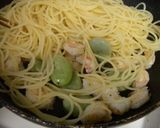 うまい!簡単!ソラマメ海老パスタ作り方4写真