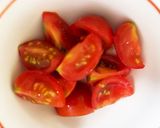 レンジでオクラとミニトマトの梅入り炒め風作り方1写真