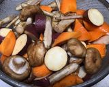 めんつゆで簡単旨し♡野菜と豚肉の煮物作り方2写真