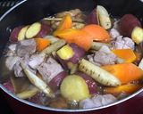 めんつゆで簡単旨し♡野菜と豚肉の煮物作り方6写真