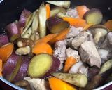 めんつゆで簡単旨し♡野菜と豚肉の煮物作り方7写真