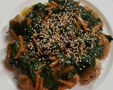 お疲れに! モロヘイヤの餡掛け肉団子作り方11写真