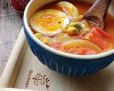 レンジで簡単！トマトと大豆のカレースープ作り方3写真