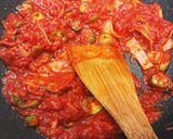 オクラのトマトソーススパゲッティ作り方5写真