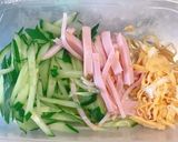 残りものの冷やし中華の具材をクルクル作り方1写真
