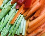 細切鶏肉とアスパラのオイスターソース炒め作り方1写真