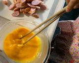 ソーセージエッグ♬チーズ入り作り方2写真