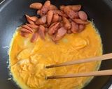 ソーセージエッグ♬チーズ入り作り方4写真