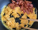 ソーセージエッグ♬チーズ入り作り方5写真