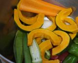 彩野菜の揚げ浸し作り方1写真