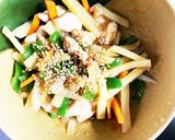 全てレンジ胸肉じゃがいも青椒肉絲風作り方10写真