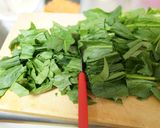 菜っ葉のたて庖丁作り方3写真