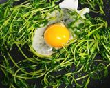 ☆豆苗の巣籠もりたまごとじ♪(^-^)作り方2写真