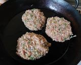 簡単♪月見つくねバーグ♪作り方2写真