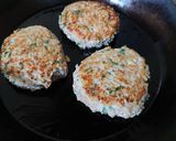 簡単♪月見つくねバーグ♪作り方3写真