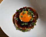 簡単♪月見つくねバーグ♪作り方7写真