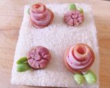 朝食に薔薇の可愛い玉子サンドイッチ作り方11写真