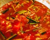 トマトとキュウリの冷しゃぶパスタ作り方1写真