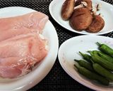 節約★【鶏胸と椎茸のガーリックポン酢】作り方1写真