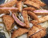 ハムカツ卵とじ丼作り方2写真