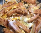 ハムカツ卵とじ丼作り方4写真