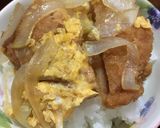 ハムカツ卵とじ丼作り方6写真