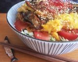 缶詰めで5分調理♪野菜入り魚の蒲焼き丼❀作り方5写真