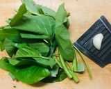 簡単☆空芯菜のにんにくスープ作り方1写真